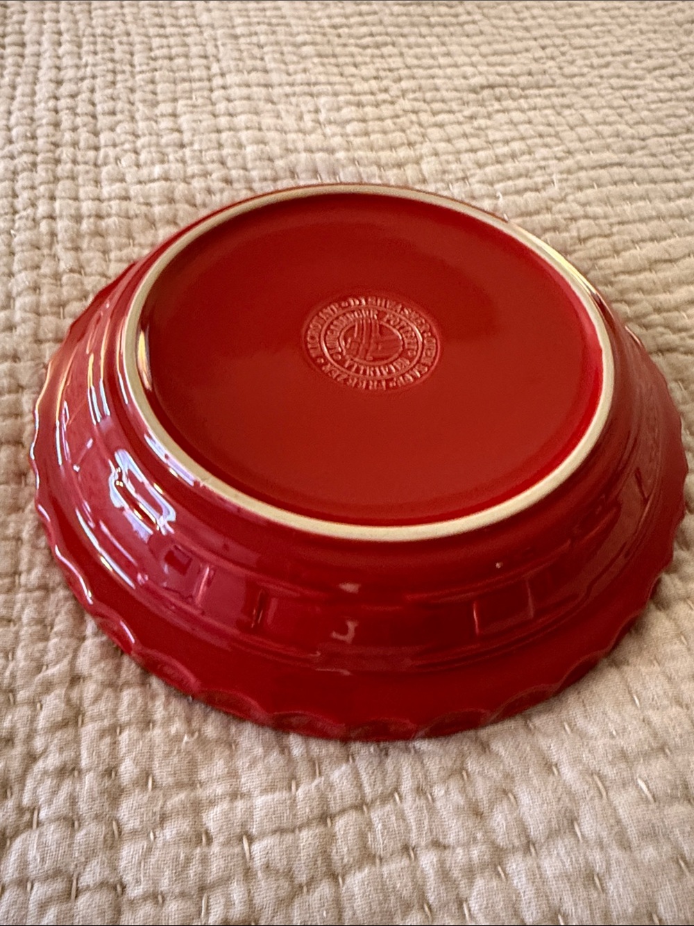 Red Longaberger Pie Dish